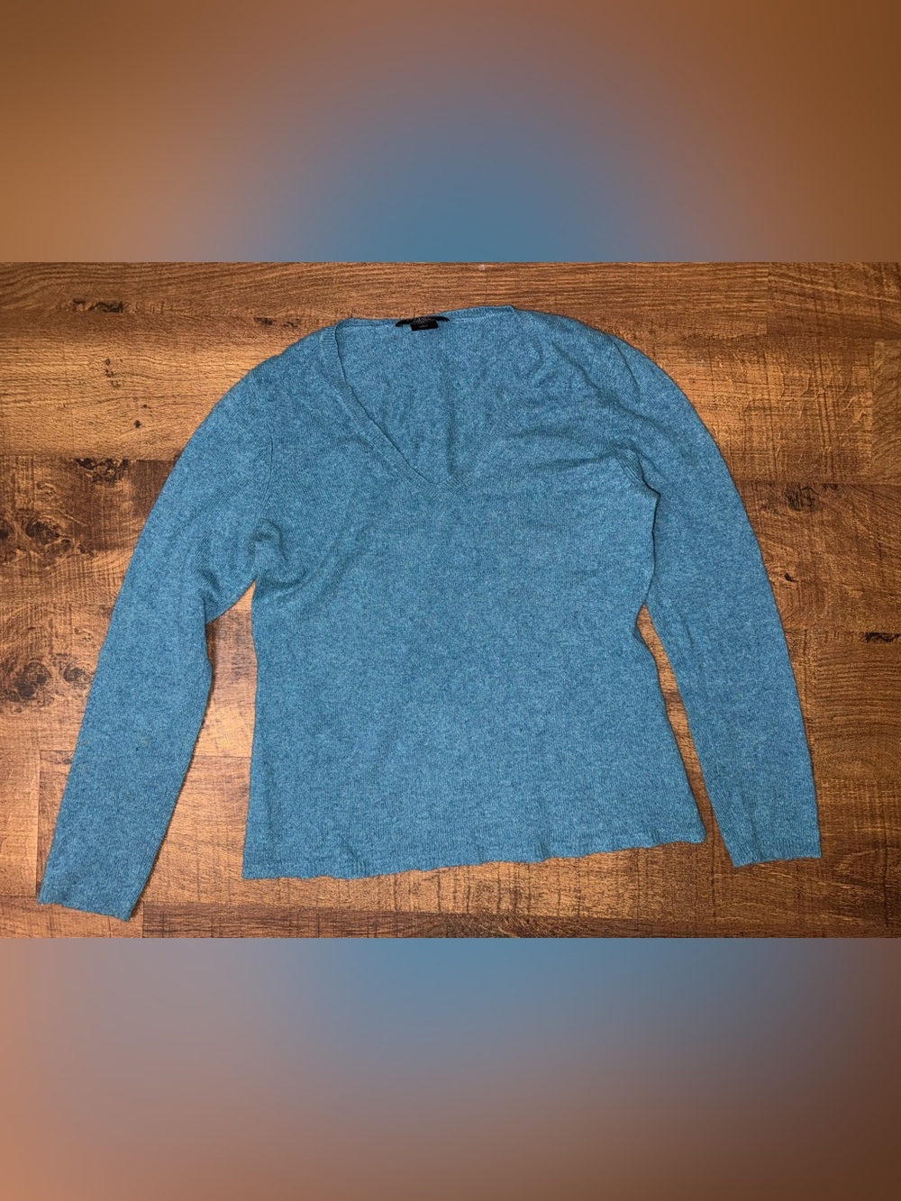 Ann Taylor Teal V-Neck Sweater - Lightweight Knit